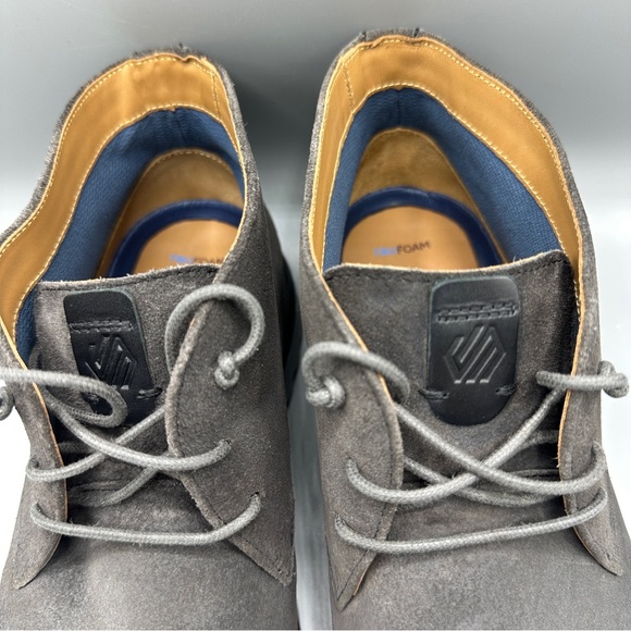 Johnston&Murphy Braydon Chukka Charcoal Waxed Suede Boots Mens Sz 11M Dark Gray main image 7
